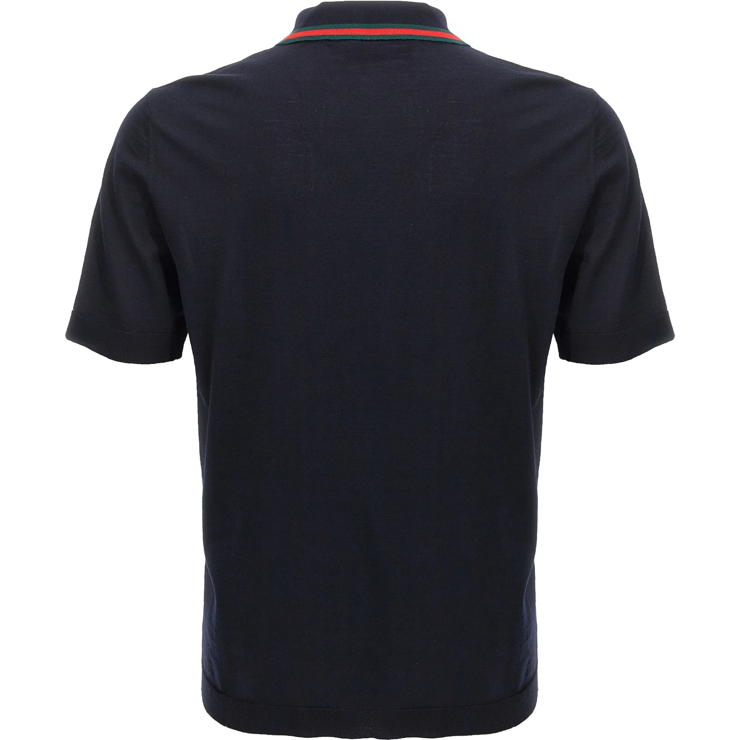Blue Wool Polo Shirt