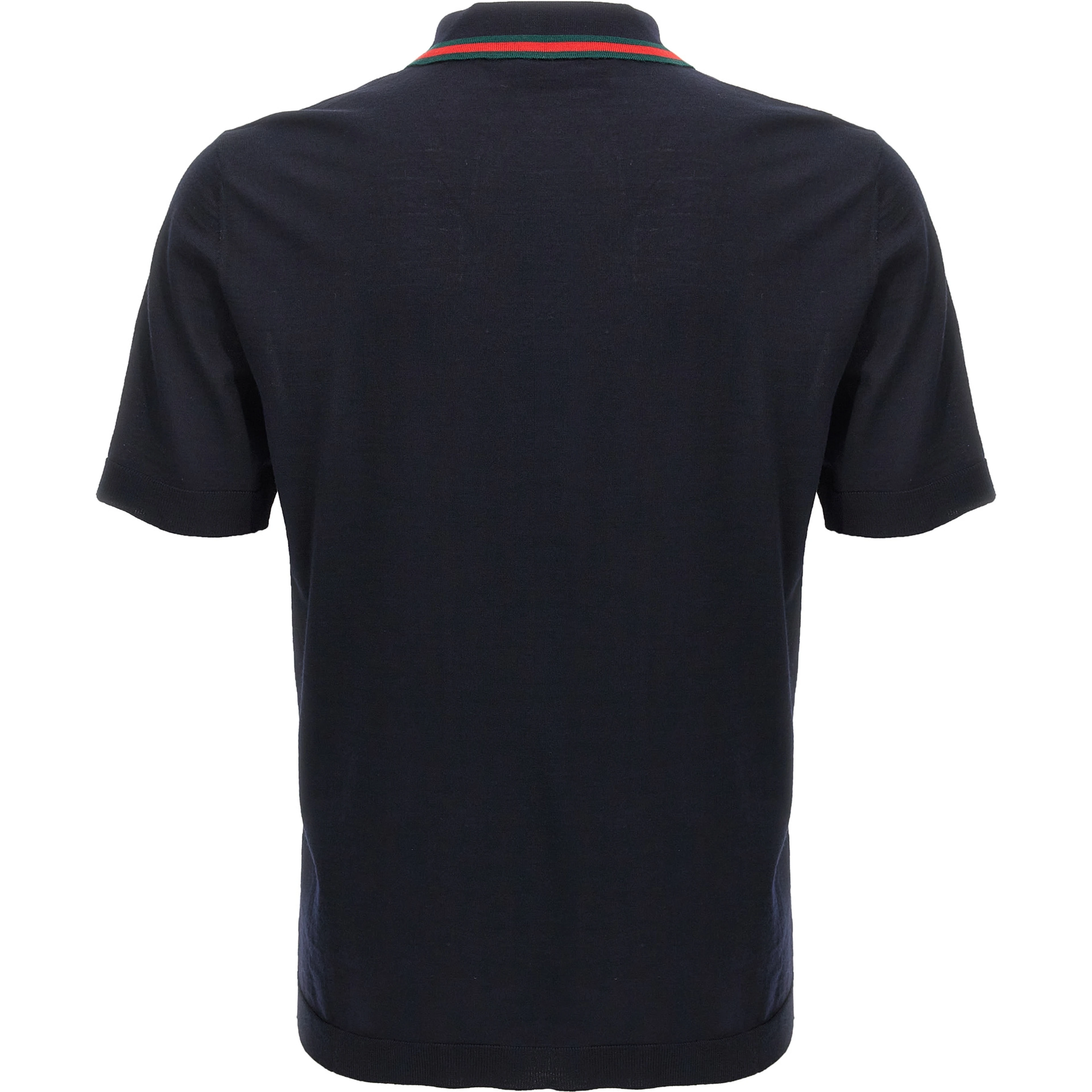 Blue Wool Polo Shirt