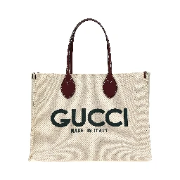 Beige Polyethylene Tote Bag