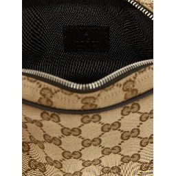 Beige Polyester Crossbody Bag