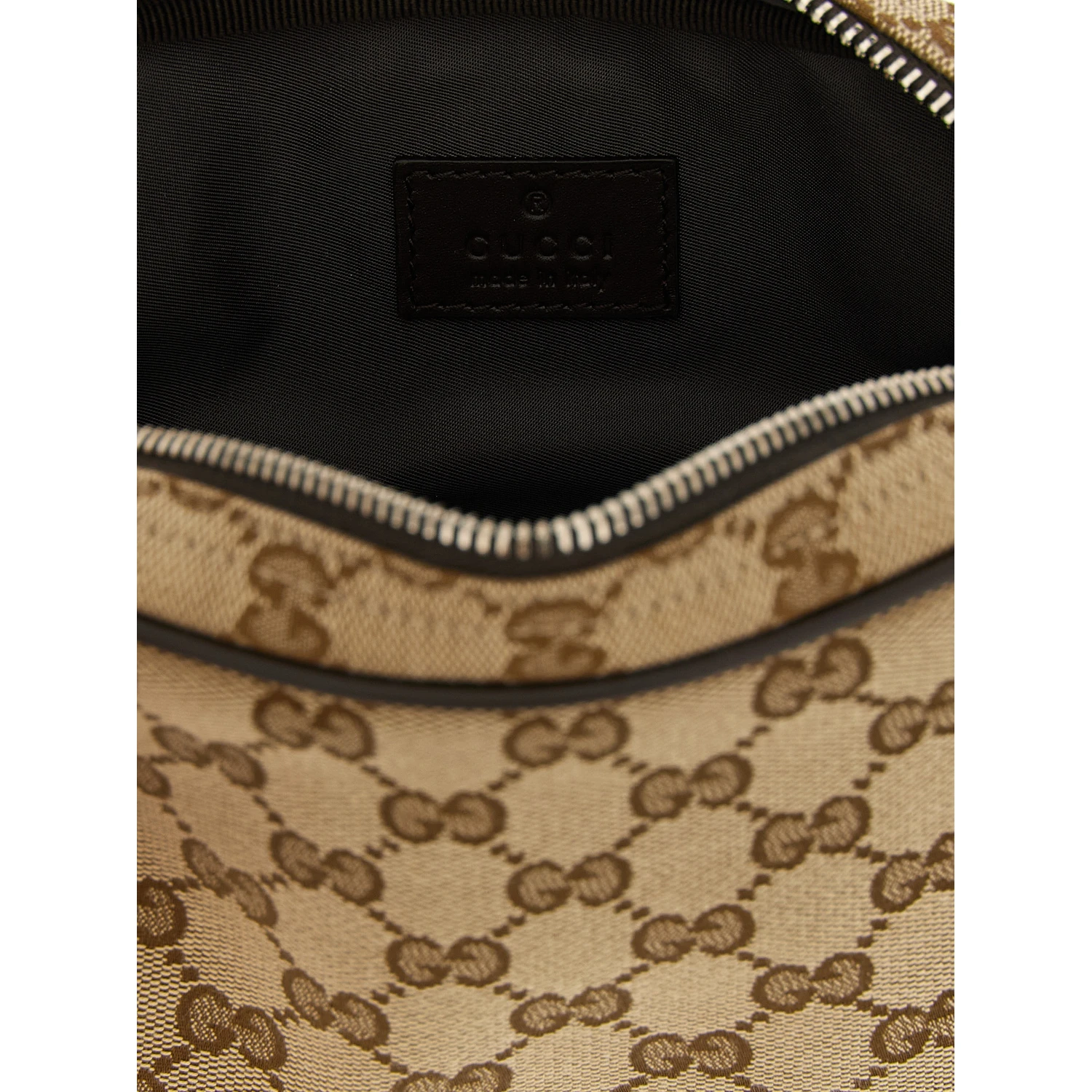 Beige Polyester Crossbody Bag