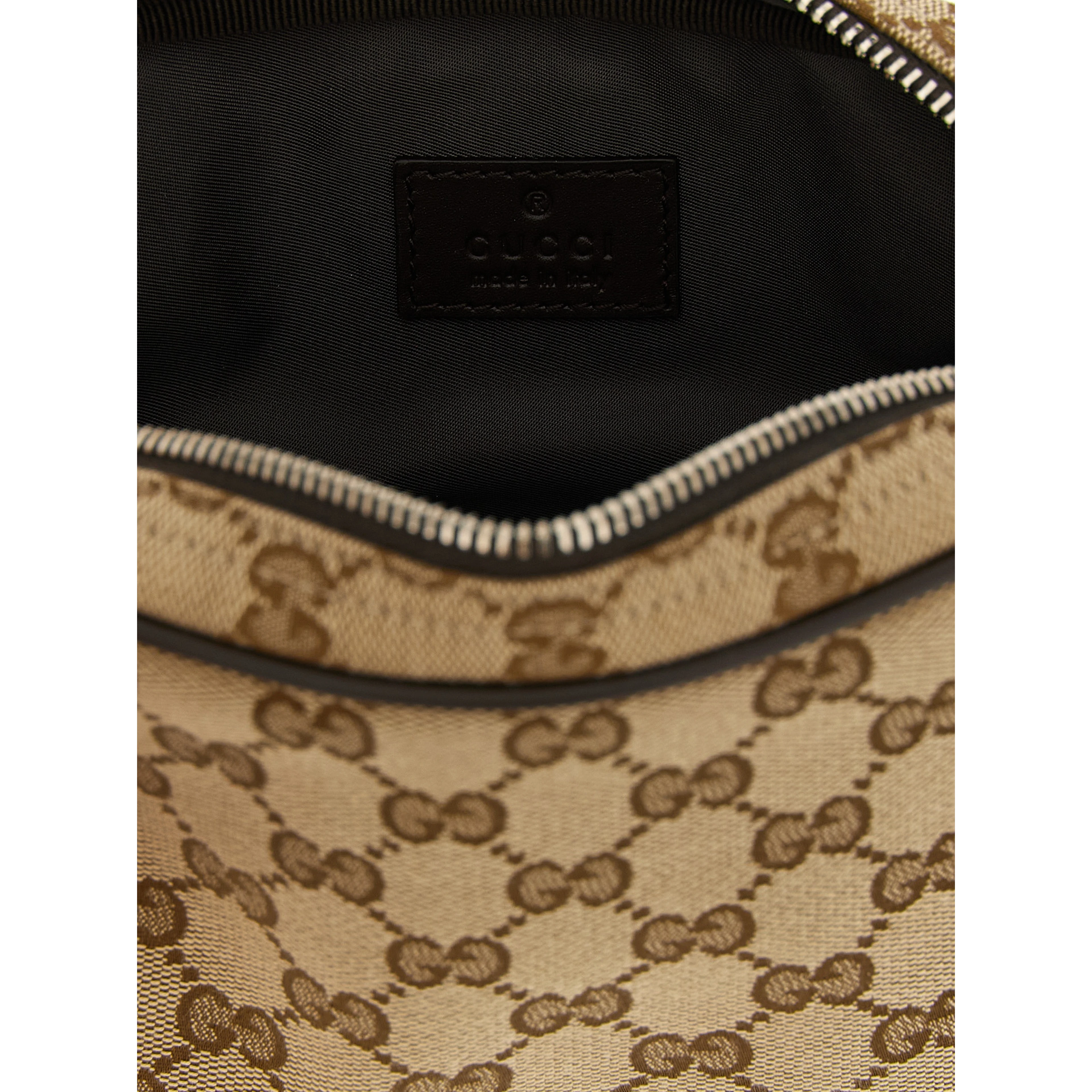 Beige Polyester Crossbody Bag