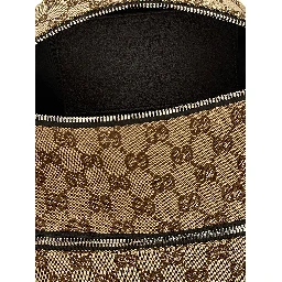 Beige Polyester Crossbody Bag