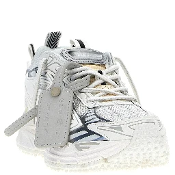 White Polyethylene Athletic Sneakers