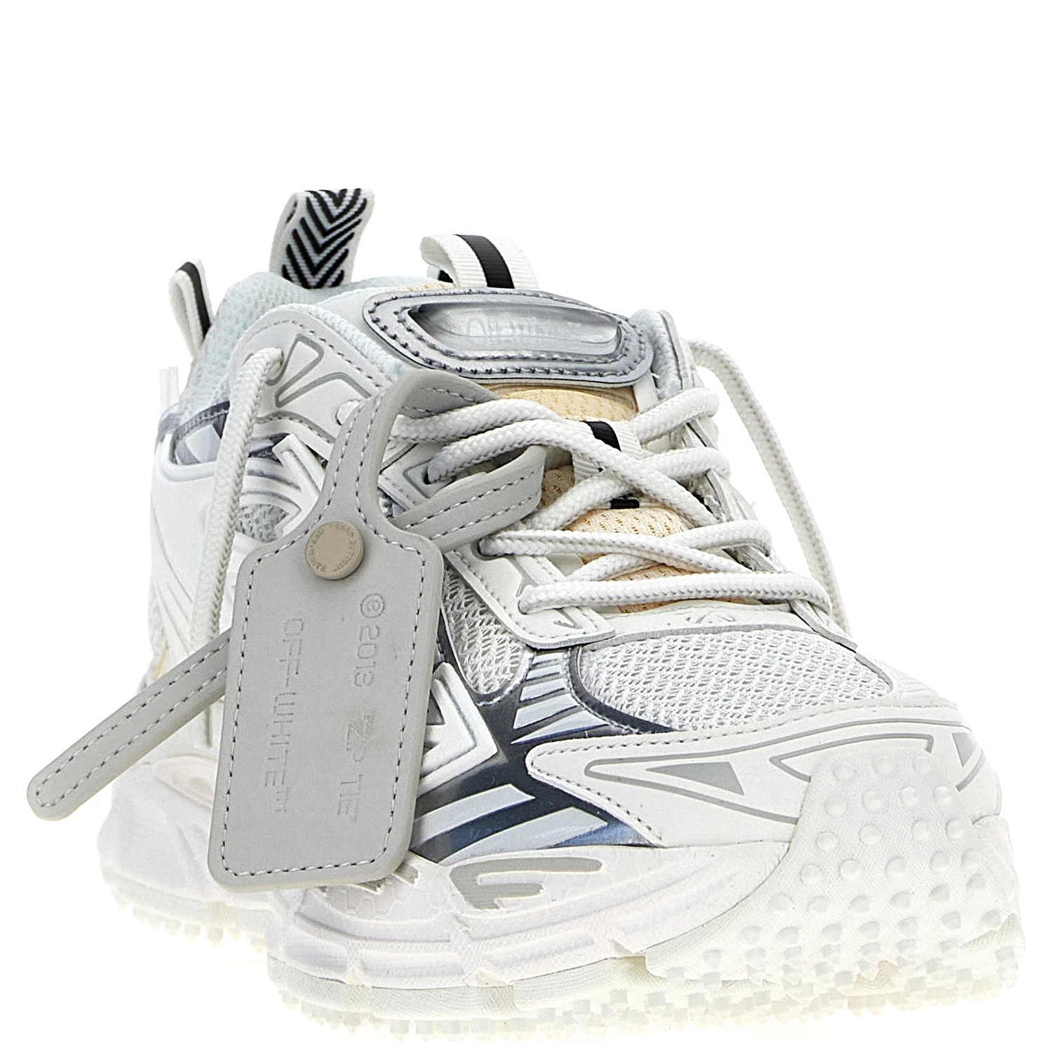 White Polyethylene Athletic Sneakers