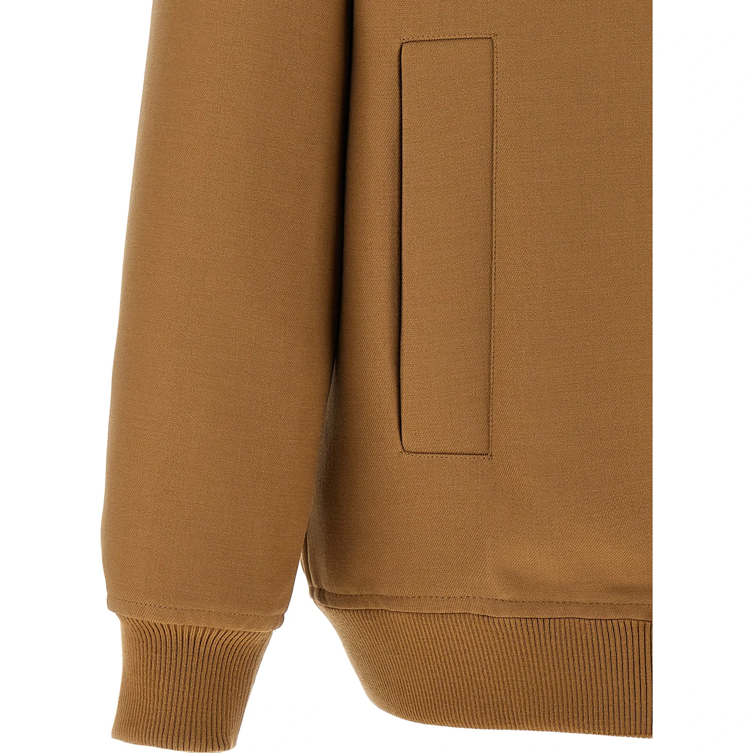 Brown Wool Full-Length Jacket