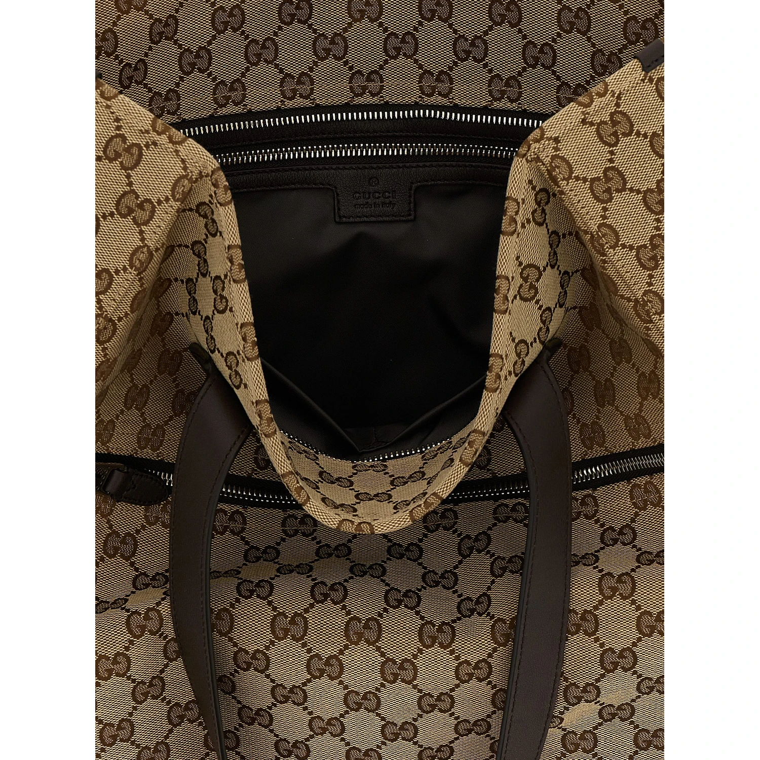 Brown Polyester Shoulder Bag
