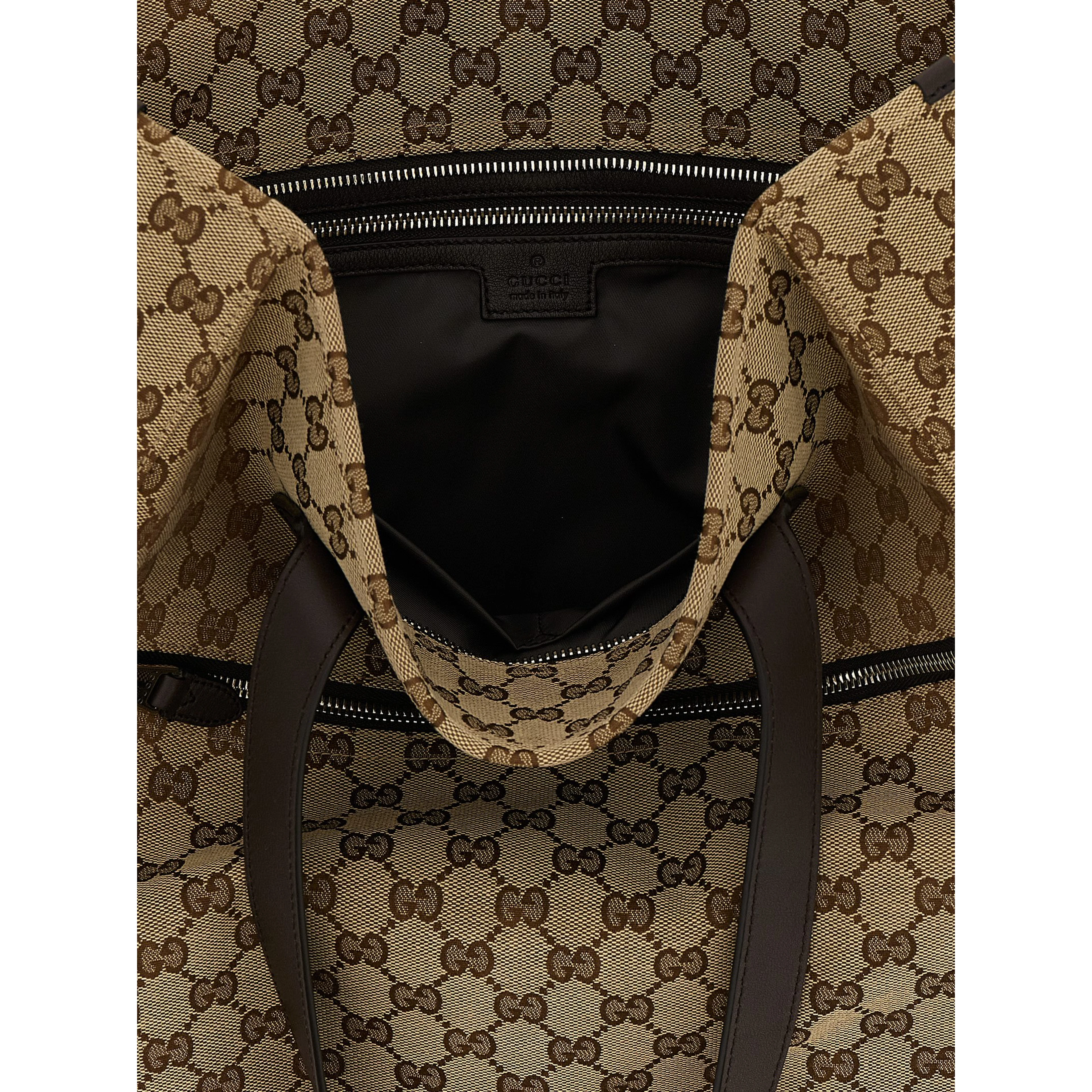 Brown Polyester Shoulder Bag