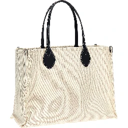 Beige Polyethylene Tote Bag