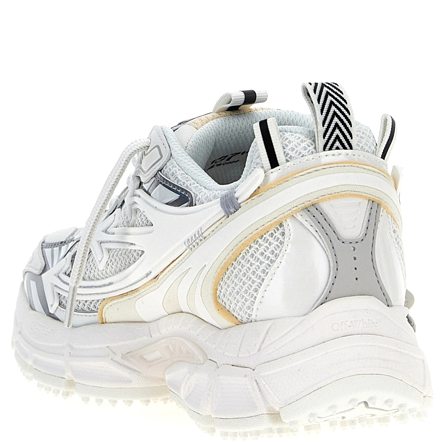 White Polyethylene Athletic Sneakers
