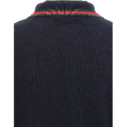 Blue Wool Polo Shirt
