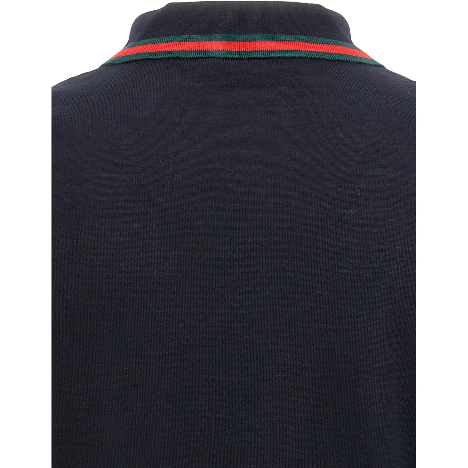 Blue Wool Polo Shirt