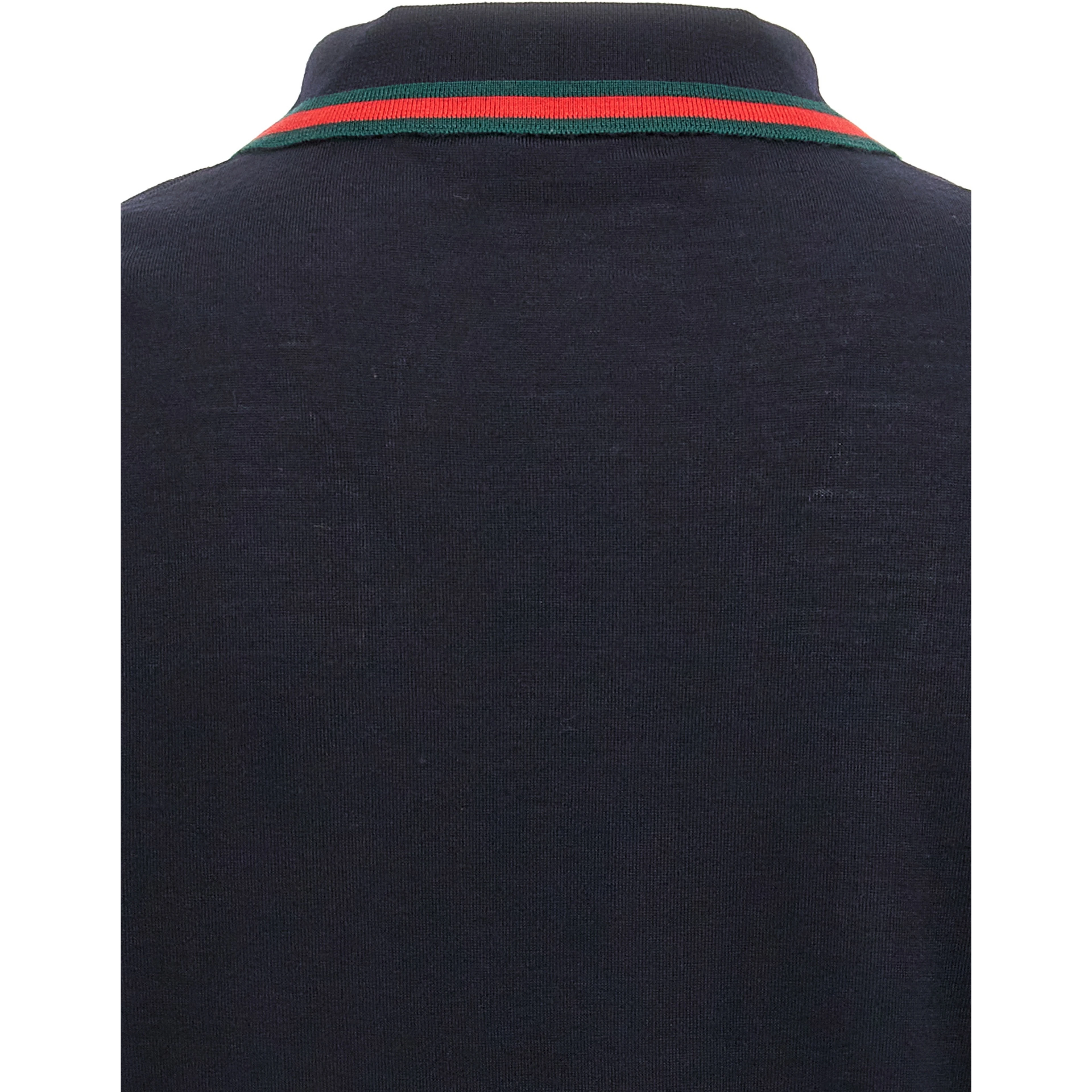 Blue Wool Polo Shirt