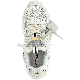 White Polyethylene Athletic Sneakers