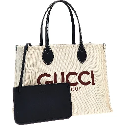 Beige Polyethylene Tote Bag