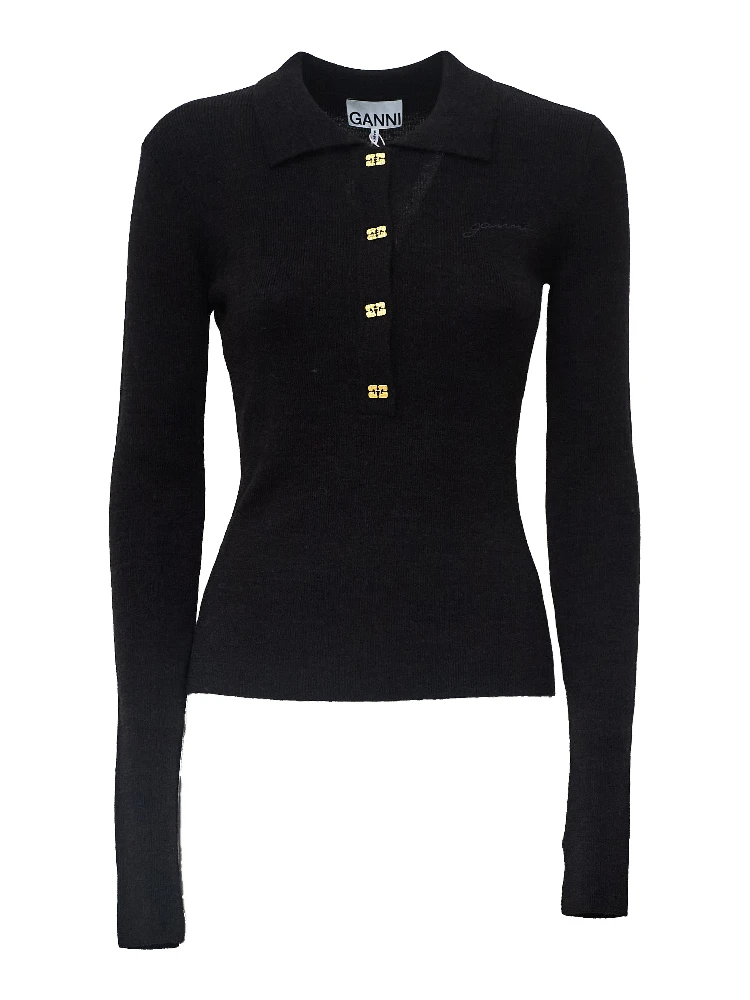 Mini Ribbed Merino Polo