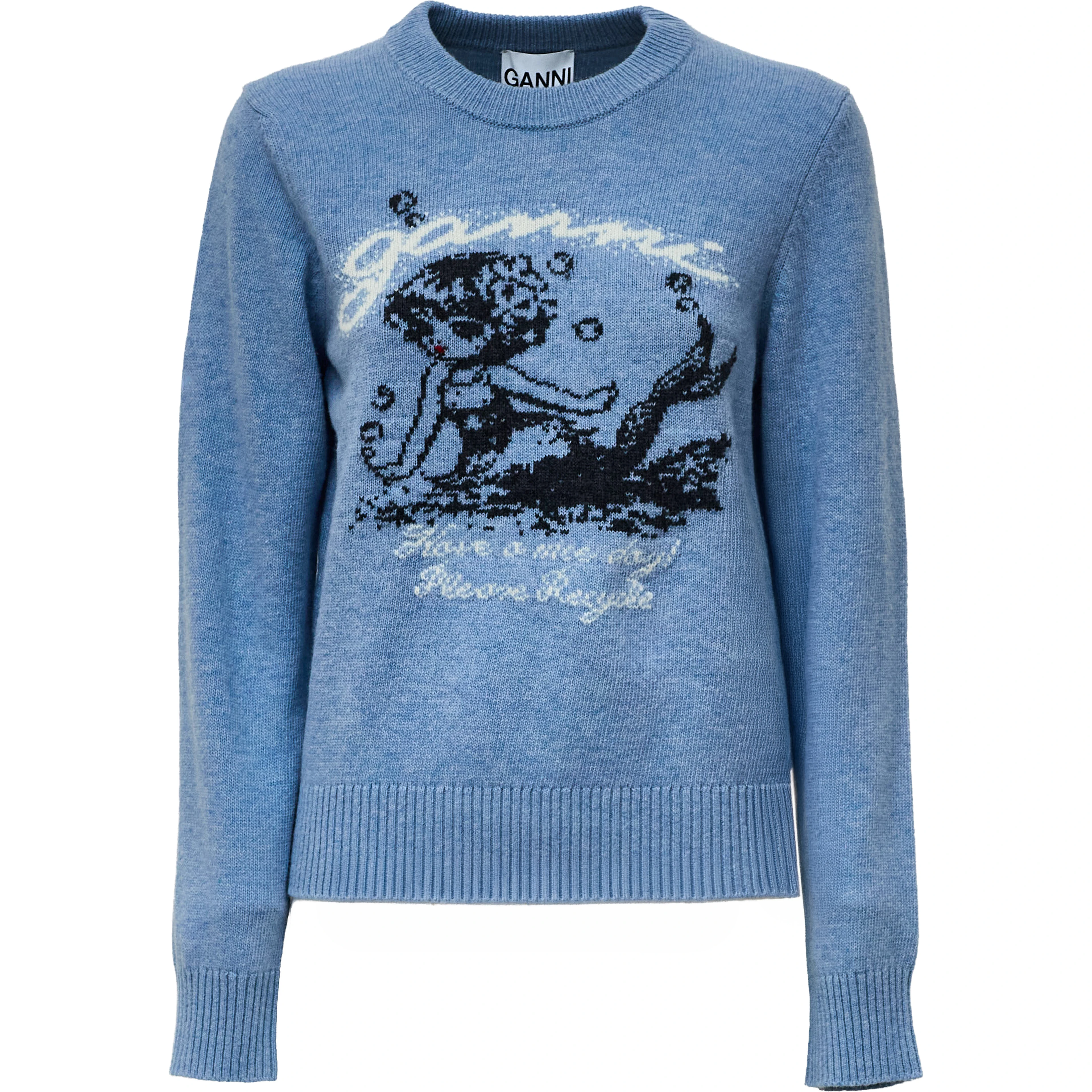 Graphic Wool Sweater Mermaid