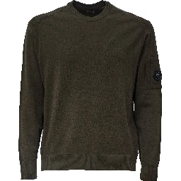 Extrafine Merino Wool Lens Crewneck Sweater