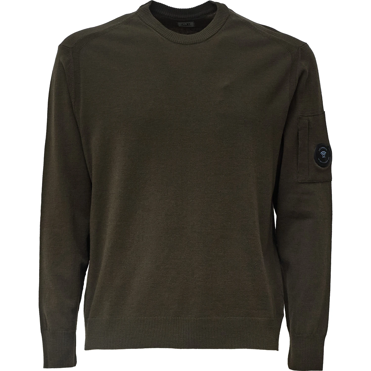 Extrafine Merino Wool Lens Crewneck Sweater