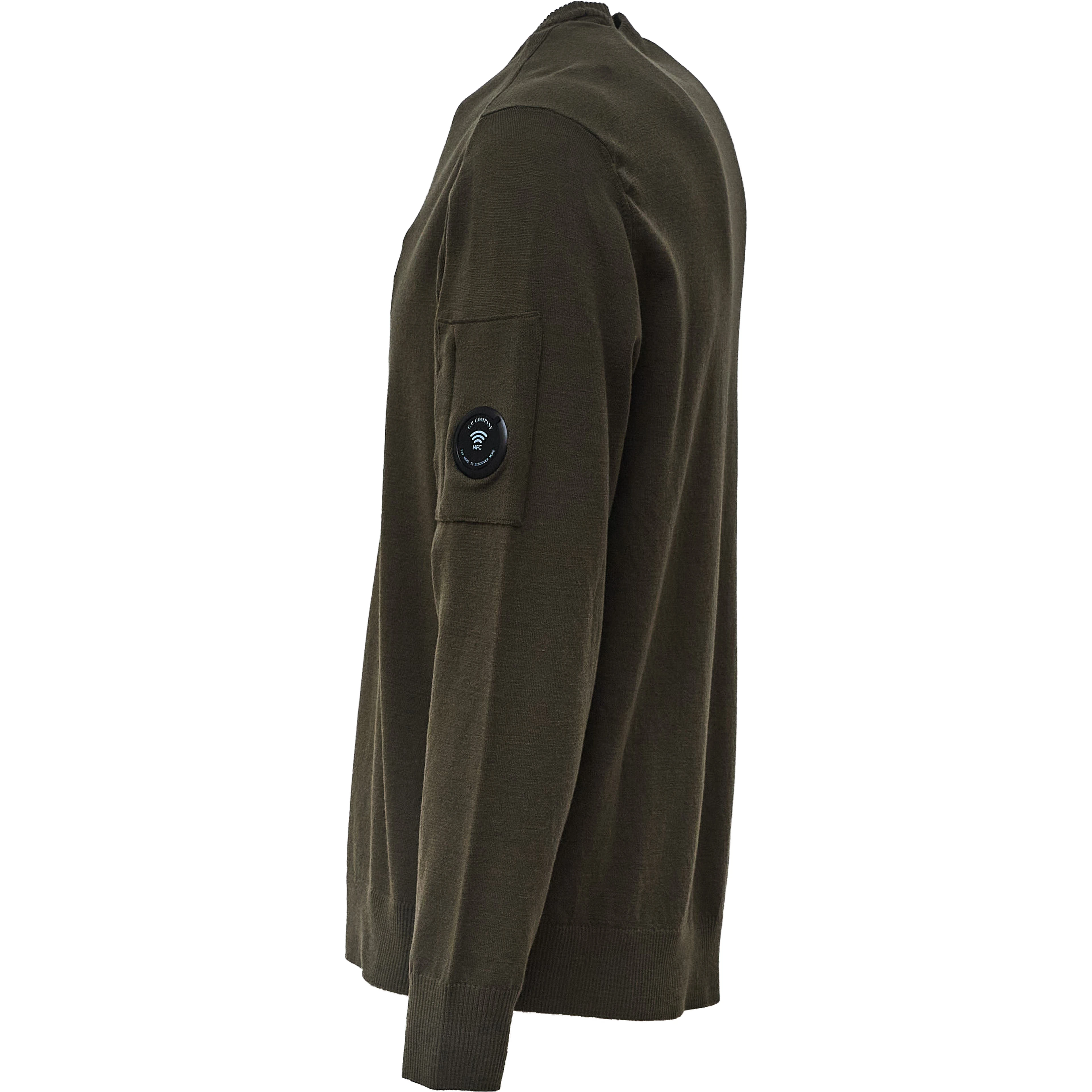 Extrafine Merino Wool Lens Crewneck Sweater