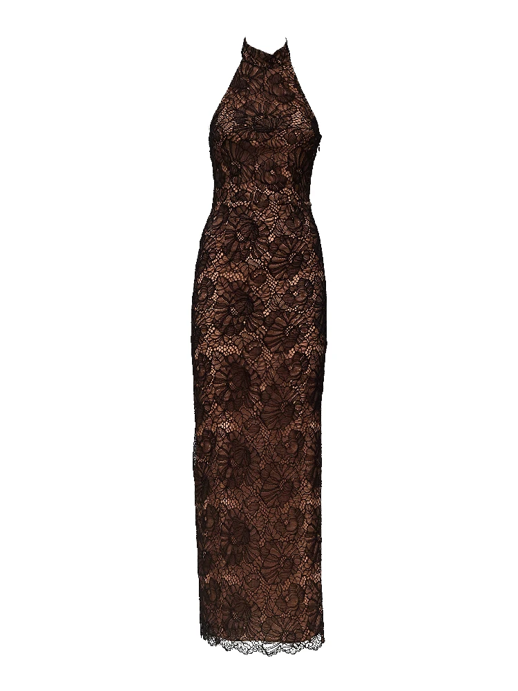 Kasia Lace Halterneck Dress