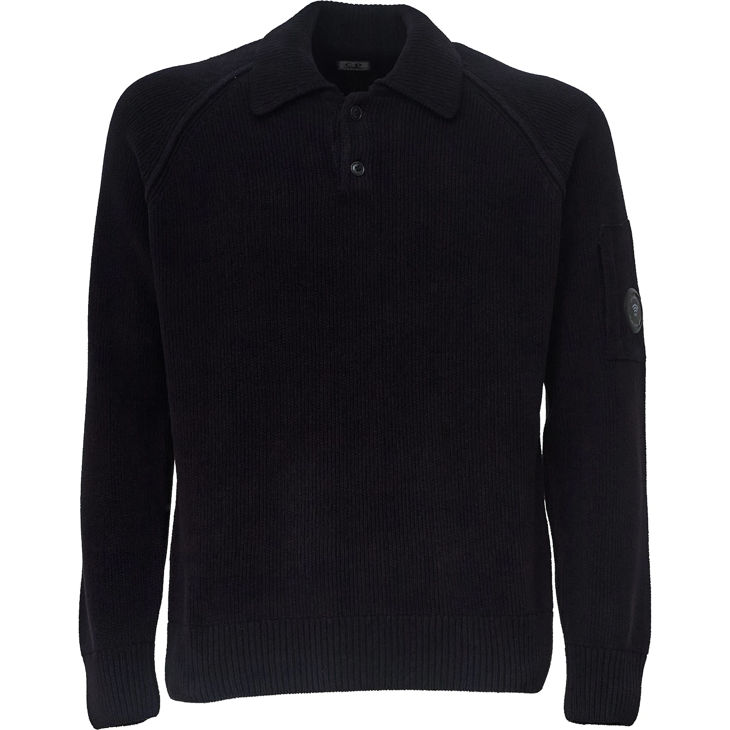 Chenille Cotton Polo Sweater