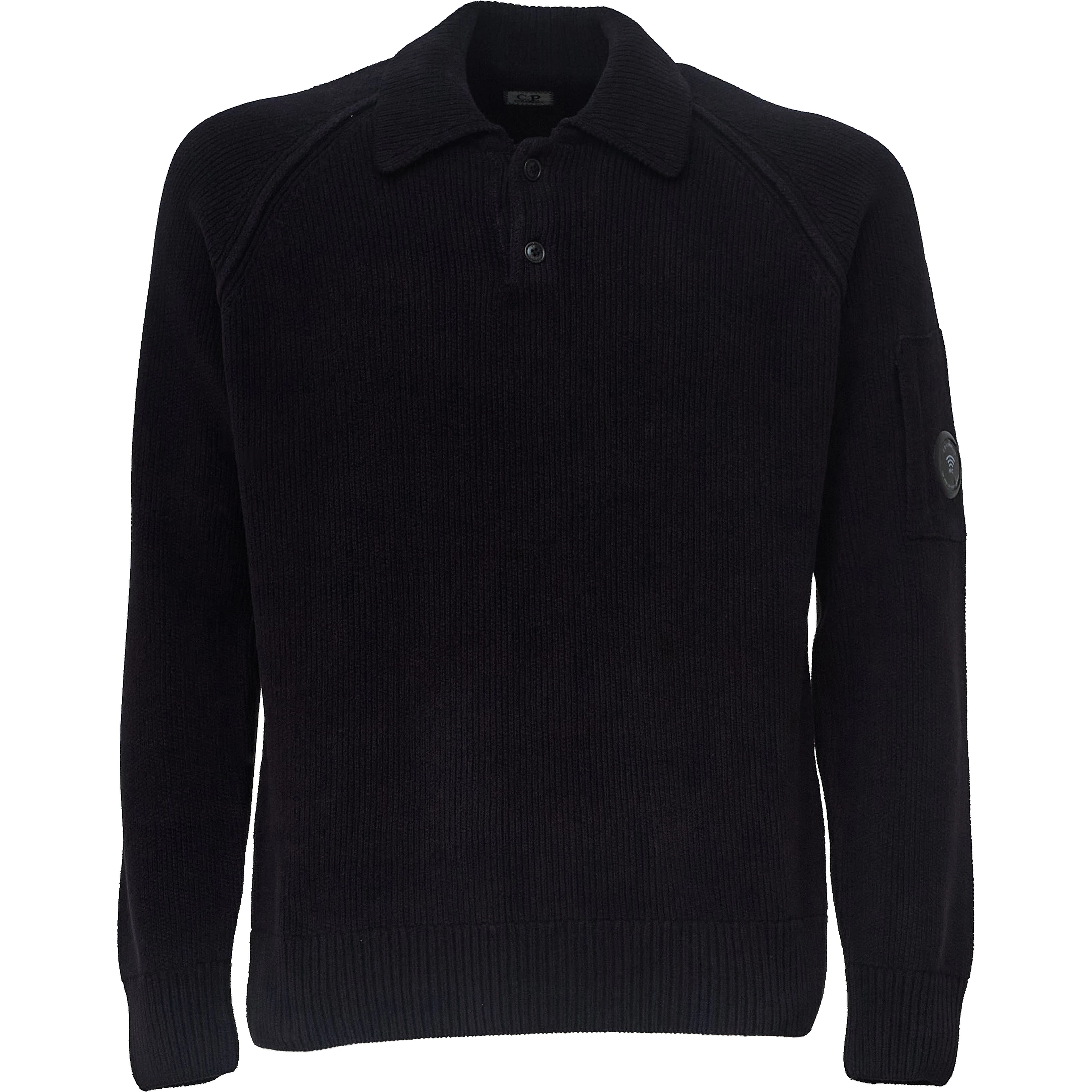 Chenille Cotton Polo Sweater