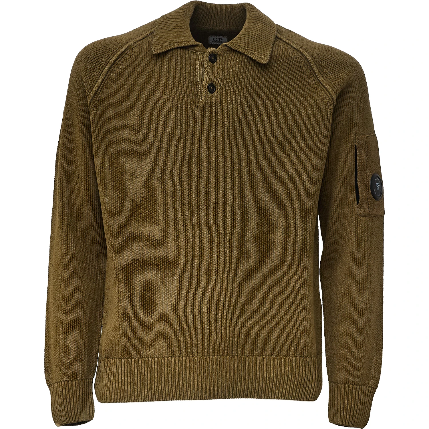 Chenille Cotton Polo Sweater
