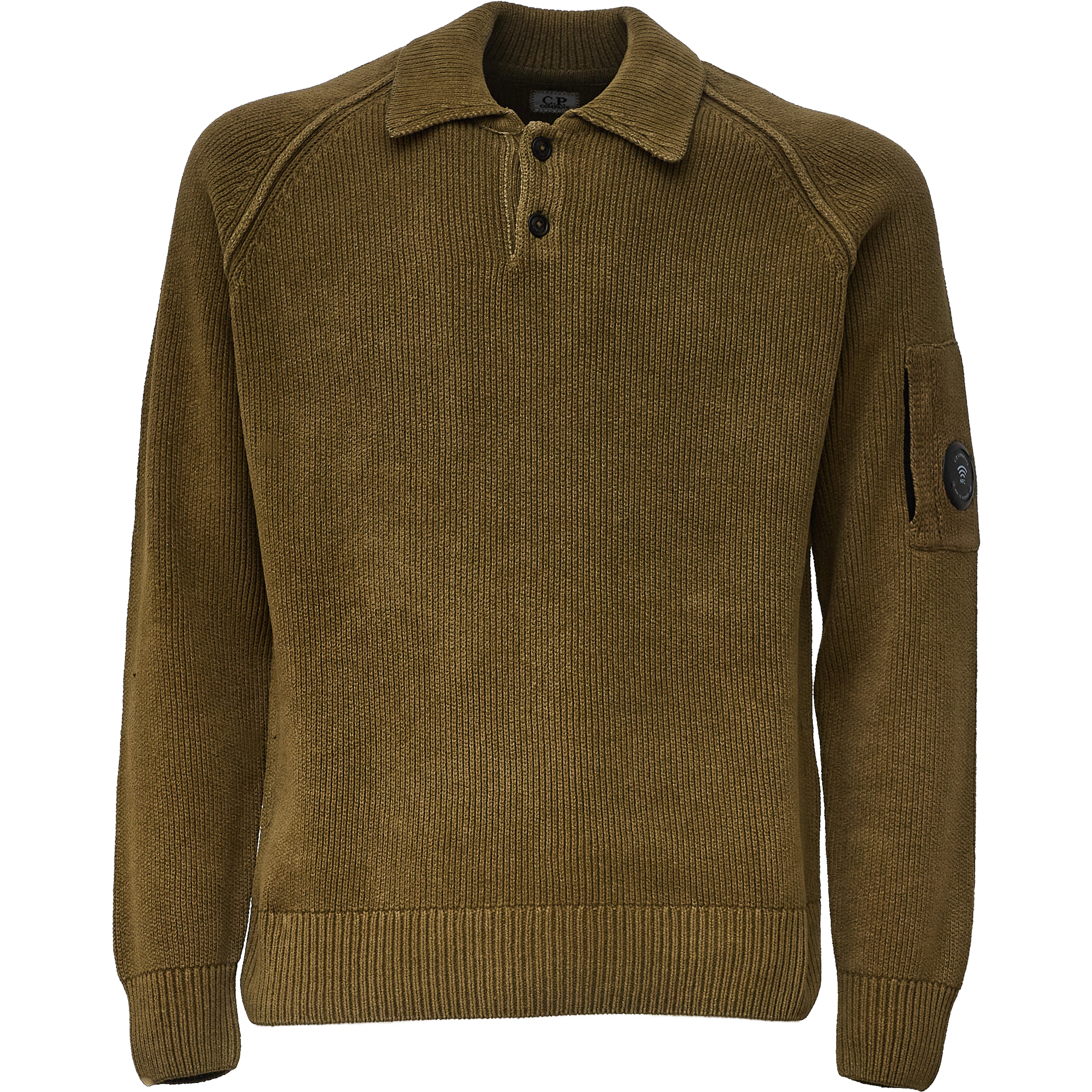 Chenille Cotton Polo Sweater