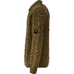 Chenille Cotton Polo Sweater