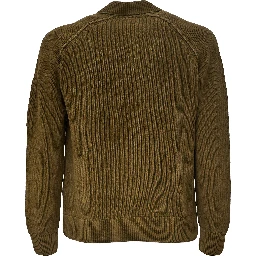 Chenille Cotton Polo Sweater