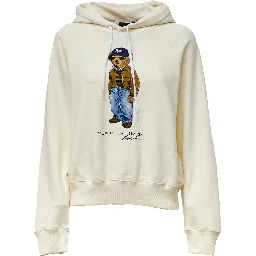 Knit Hoodie Sweatshirt Bear Flc
