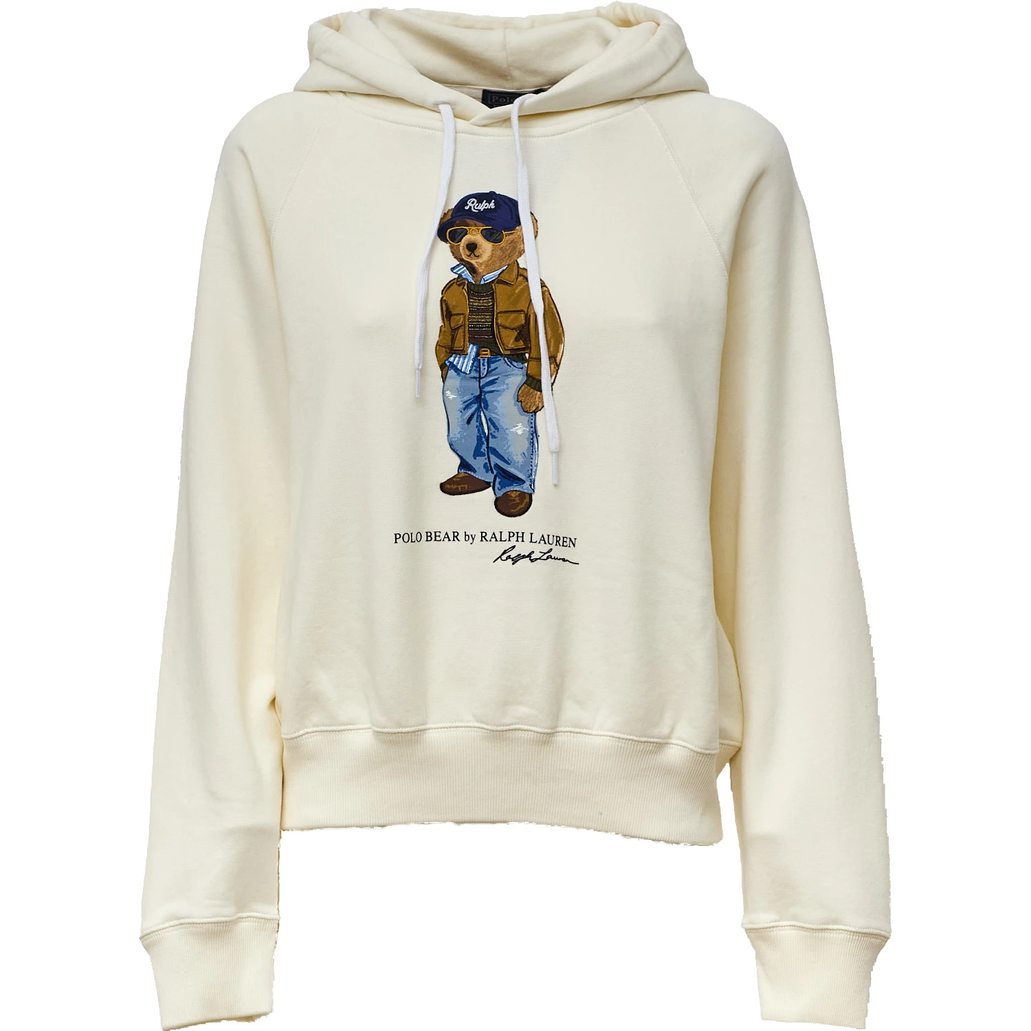 Knit Hoodie Sweatshirt Bear Flc