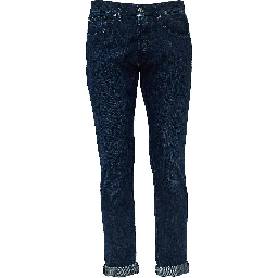 Jeans Icon Slim Fit In Blue 12.5 Oz Cross Rigid Denim
