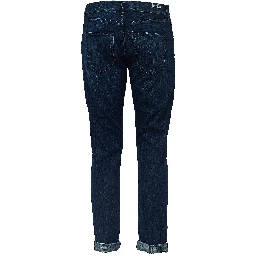 Jeans Icon Slim Fit In Blue 12.5 Oz Cross Rigid Denim