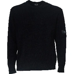 Extrafine Merino Wool Lens Crewneck Sweater
