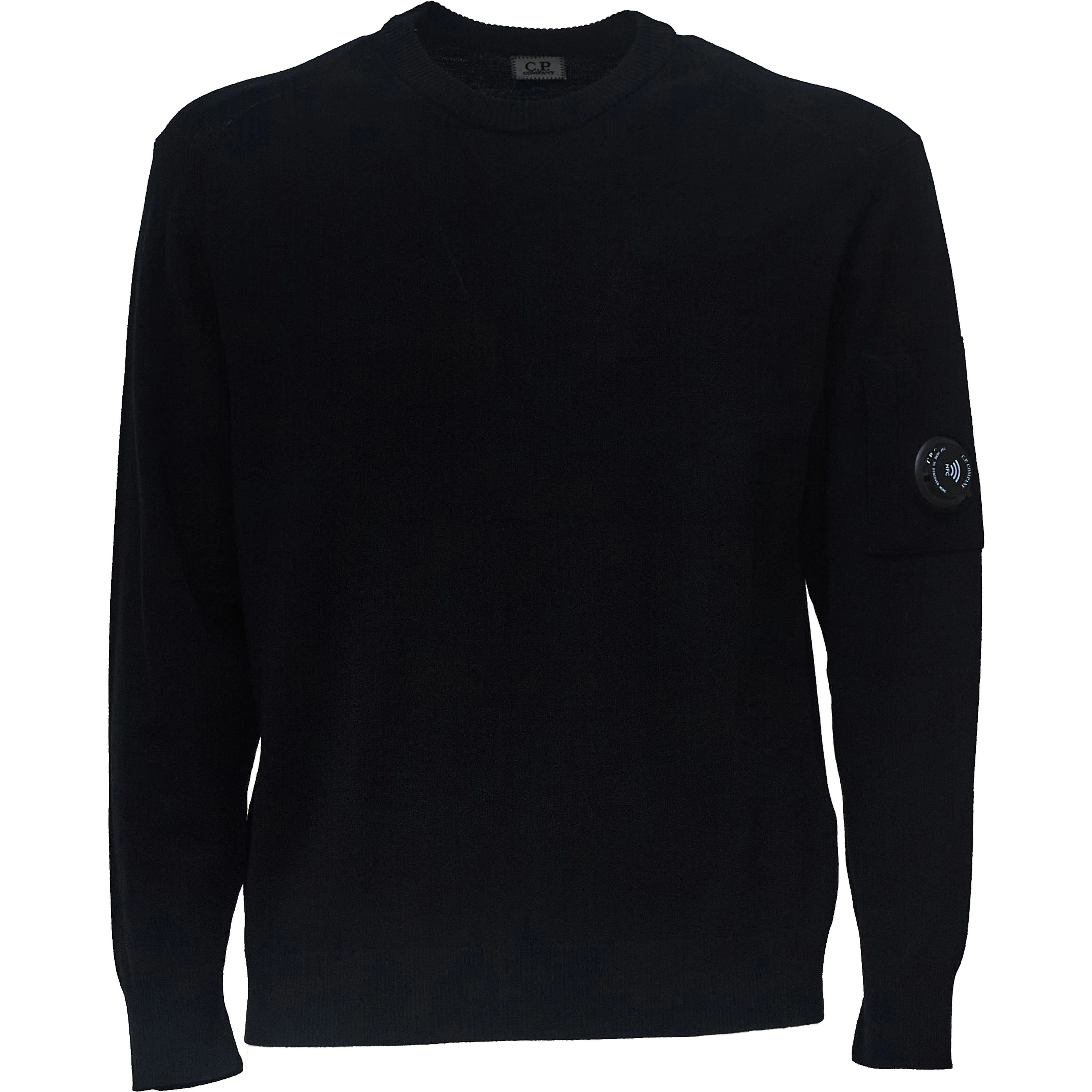 Extrafine Merino Wool Lens Crewneck Sweater