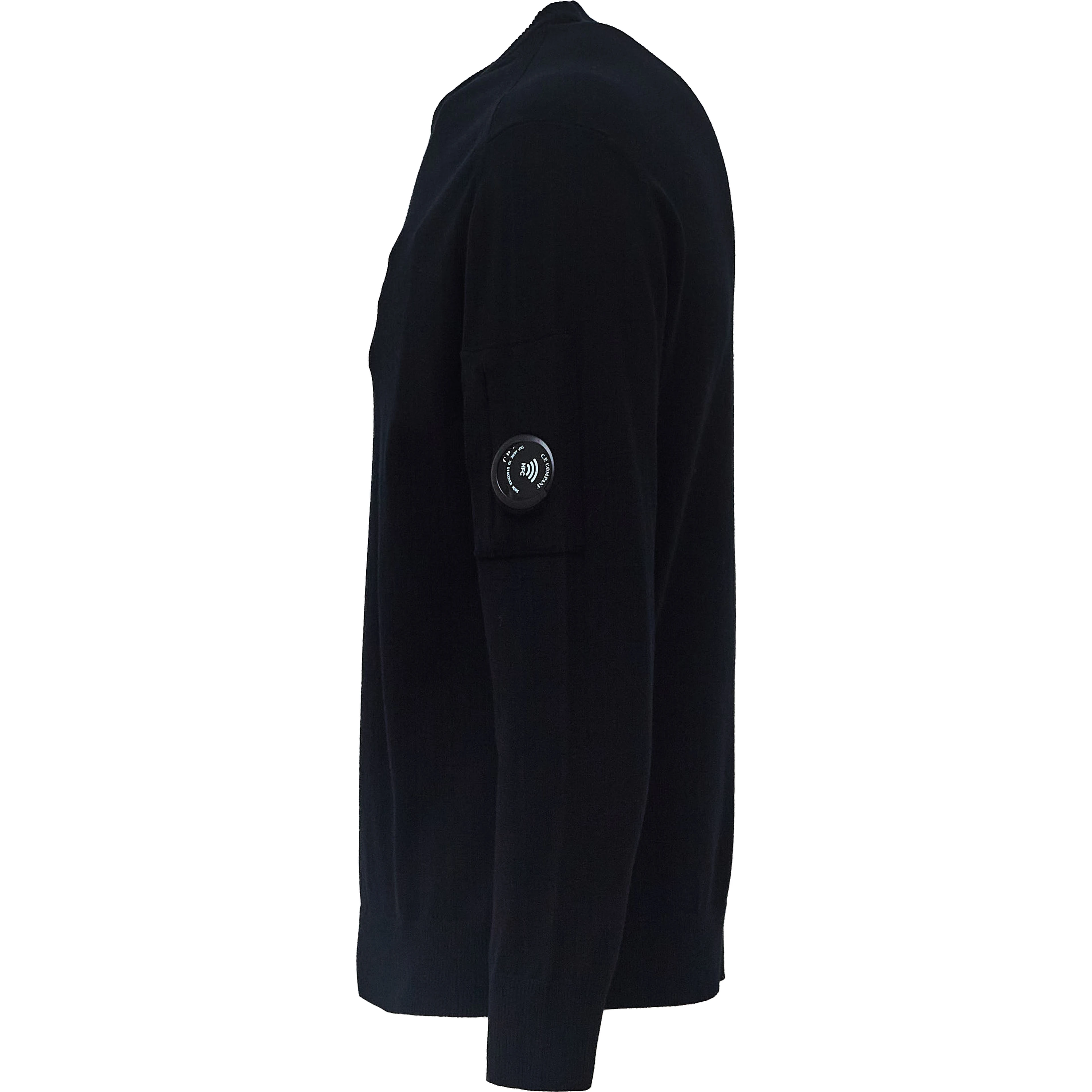 Extrafine Merino Wool Lens Crewneck Sweater