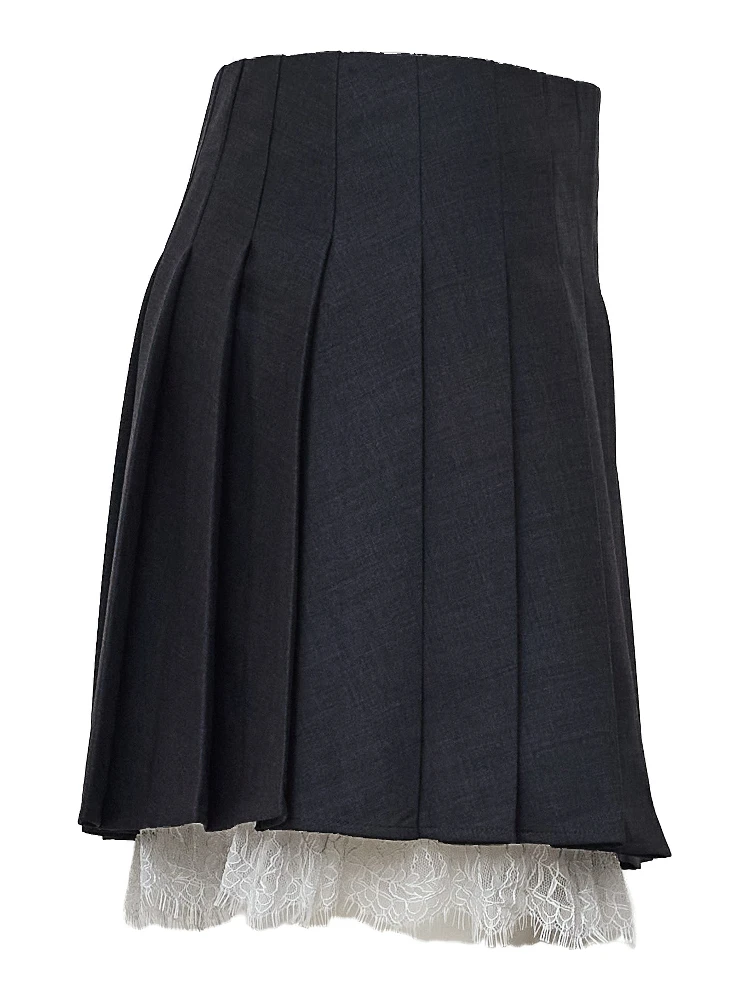 Grey pleated mini skirt alternative