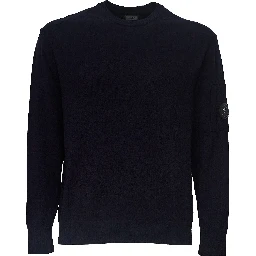 Extrafine Merino Wool Lens Crewneck Sweater
