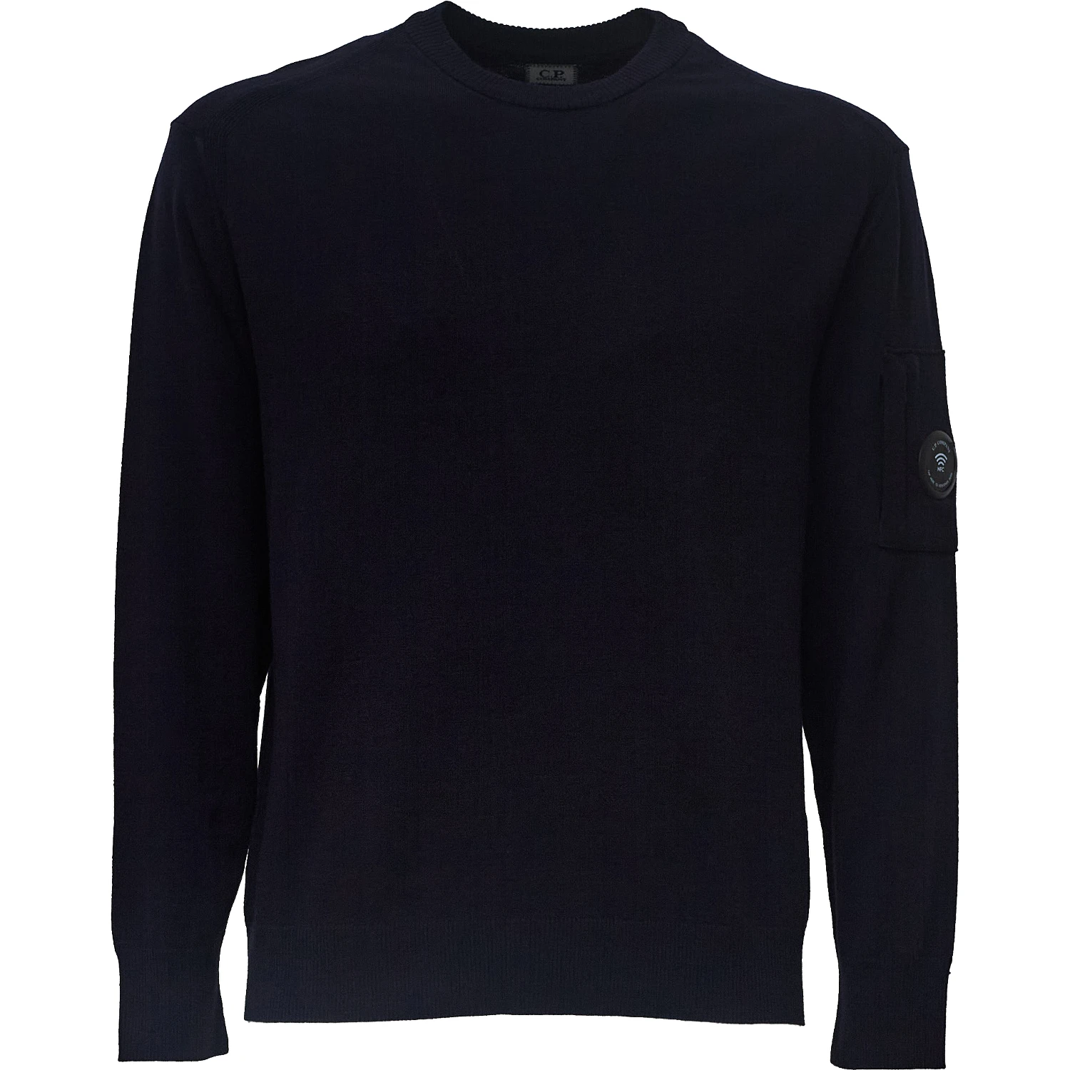 Extrafine Merino Wool Lens Crewneck Sweater