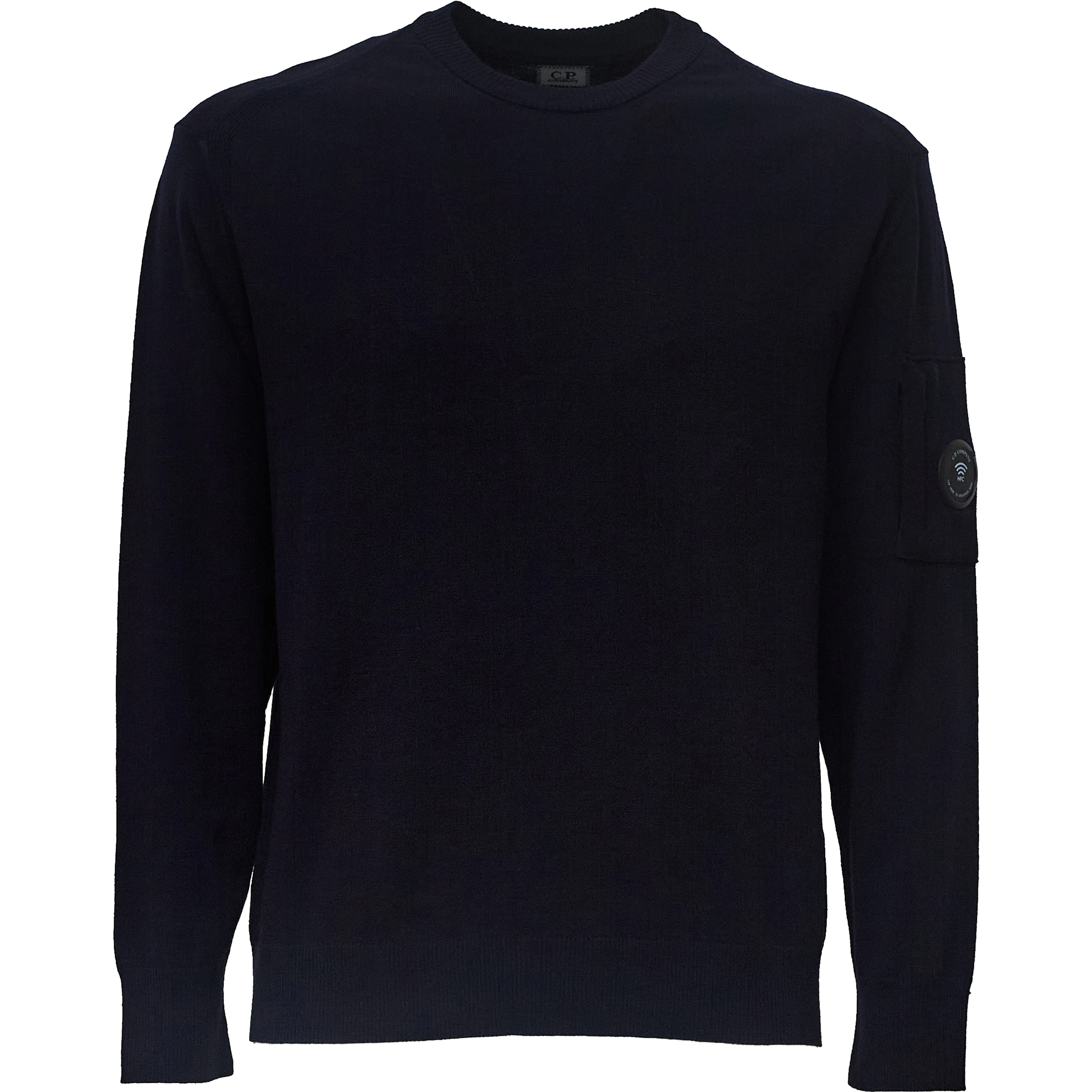Extrafine Merino Wool Lens Crewneck Sweater