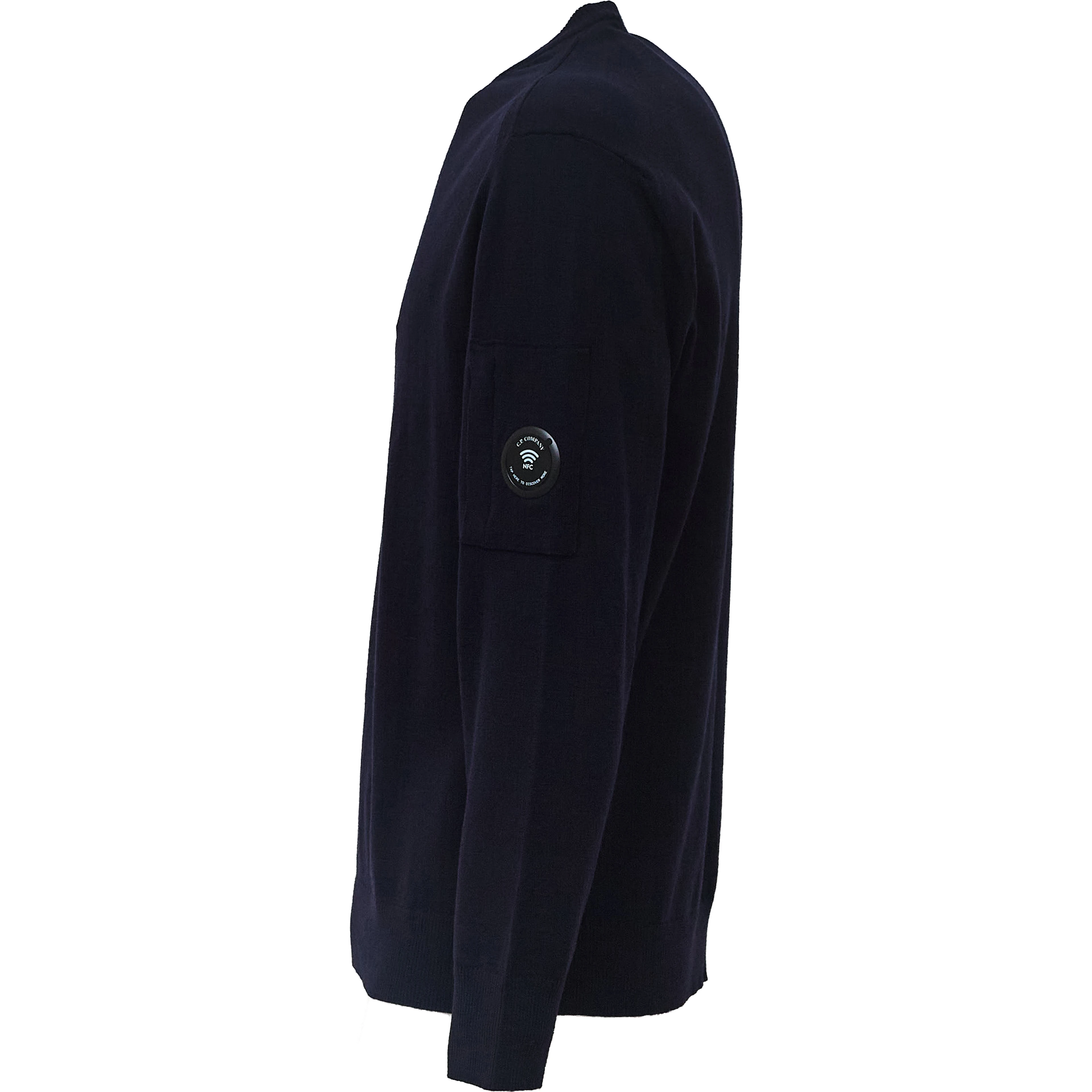 Extrafine Merino Wool Lens Crewneck Sweater