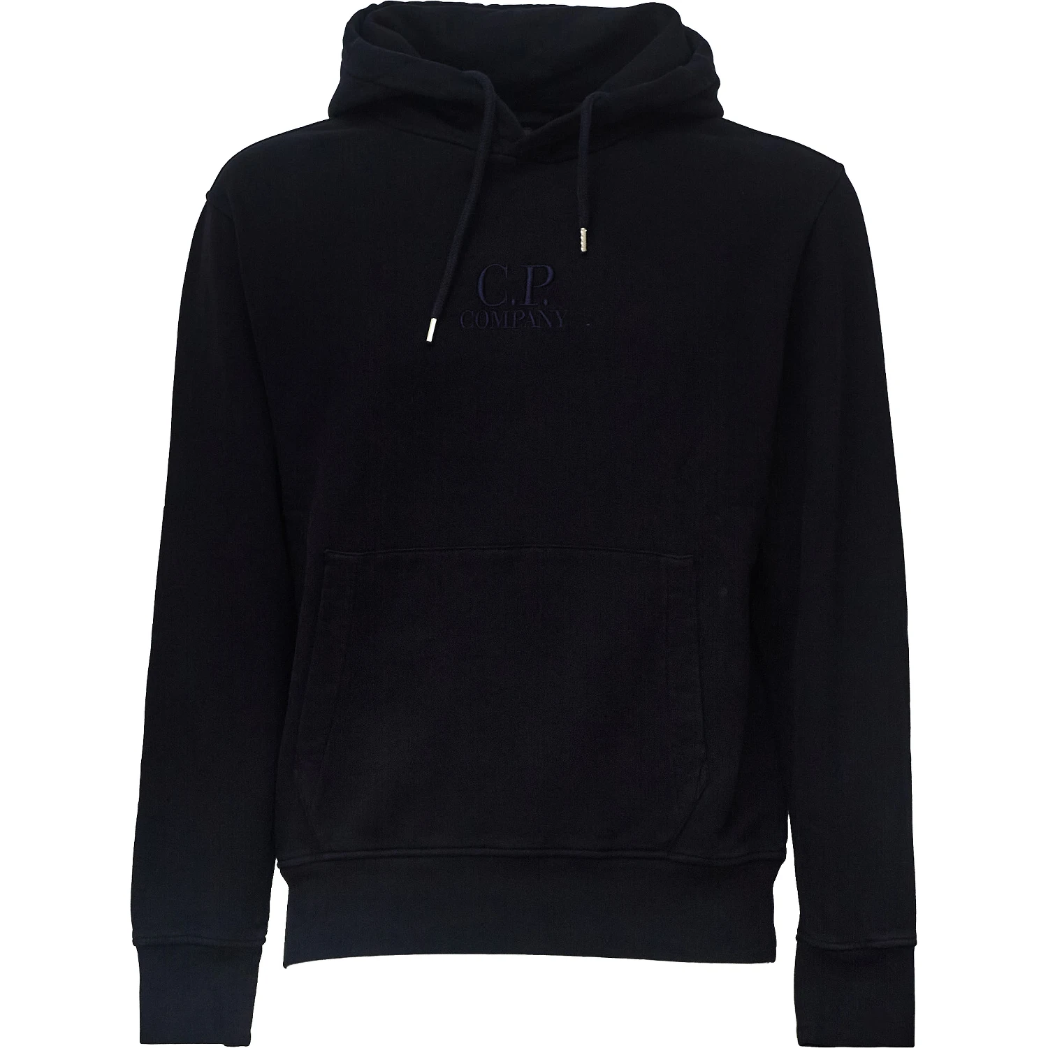 Brushed And Emerized Diagonal Fleece Hooded Logo Sweatshirt