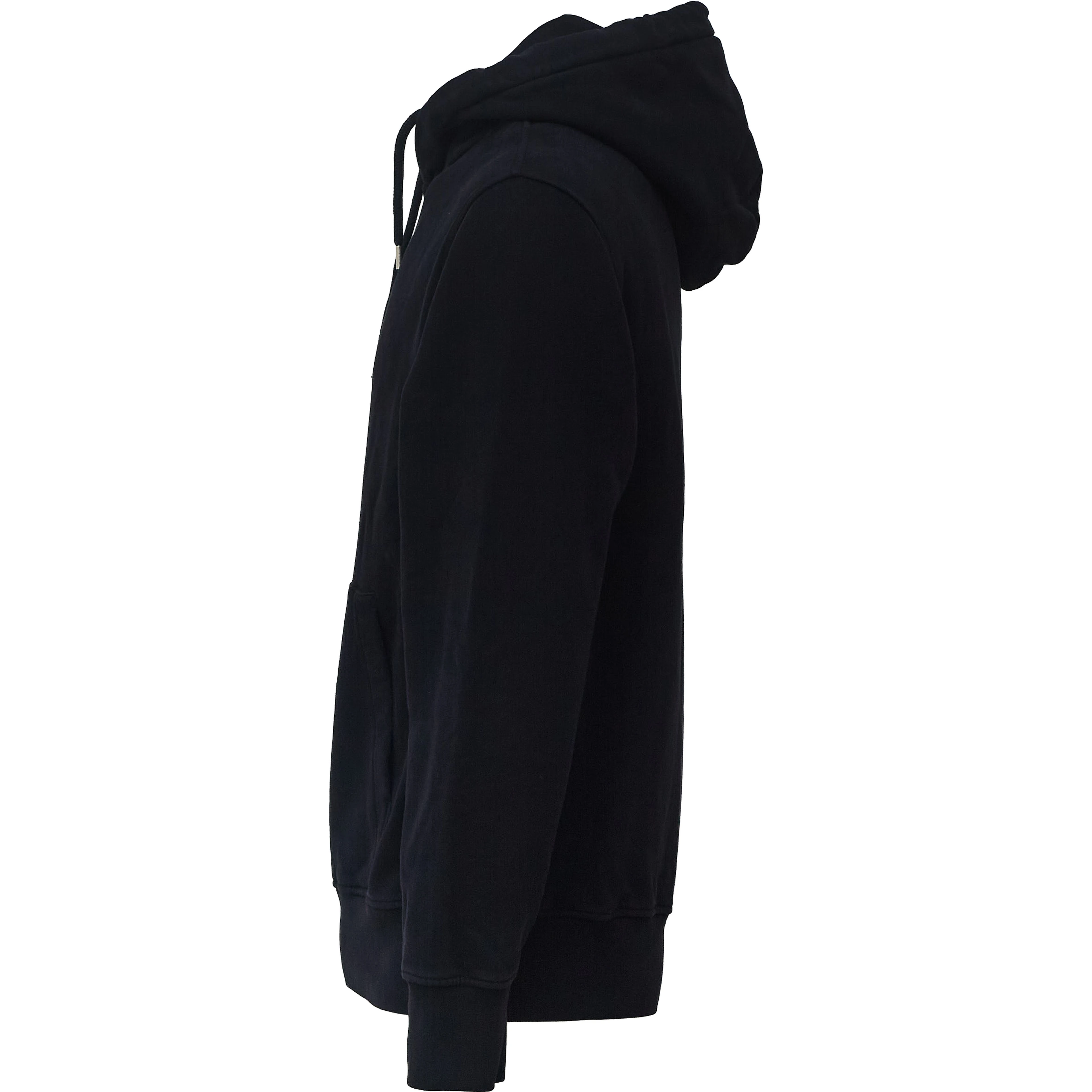 Brushed And Emerized Diagonal Fleece Hooded Logo Sweatshirt