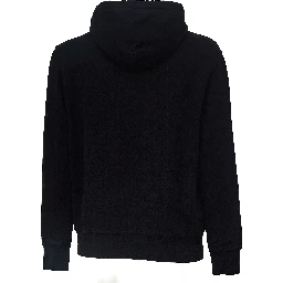Brushed And Emerized Diagonal Fleece Hooded Logo Sweatshirt
