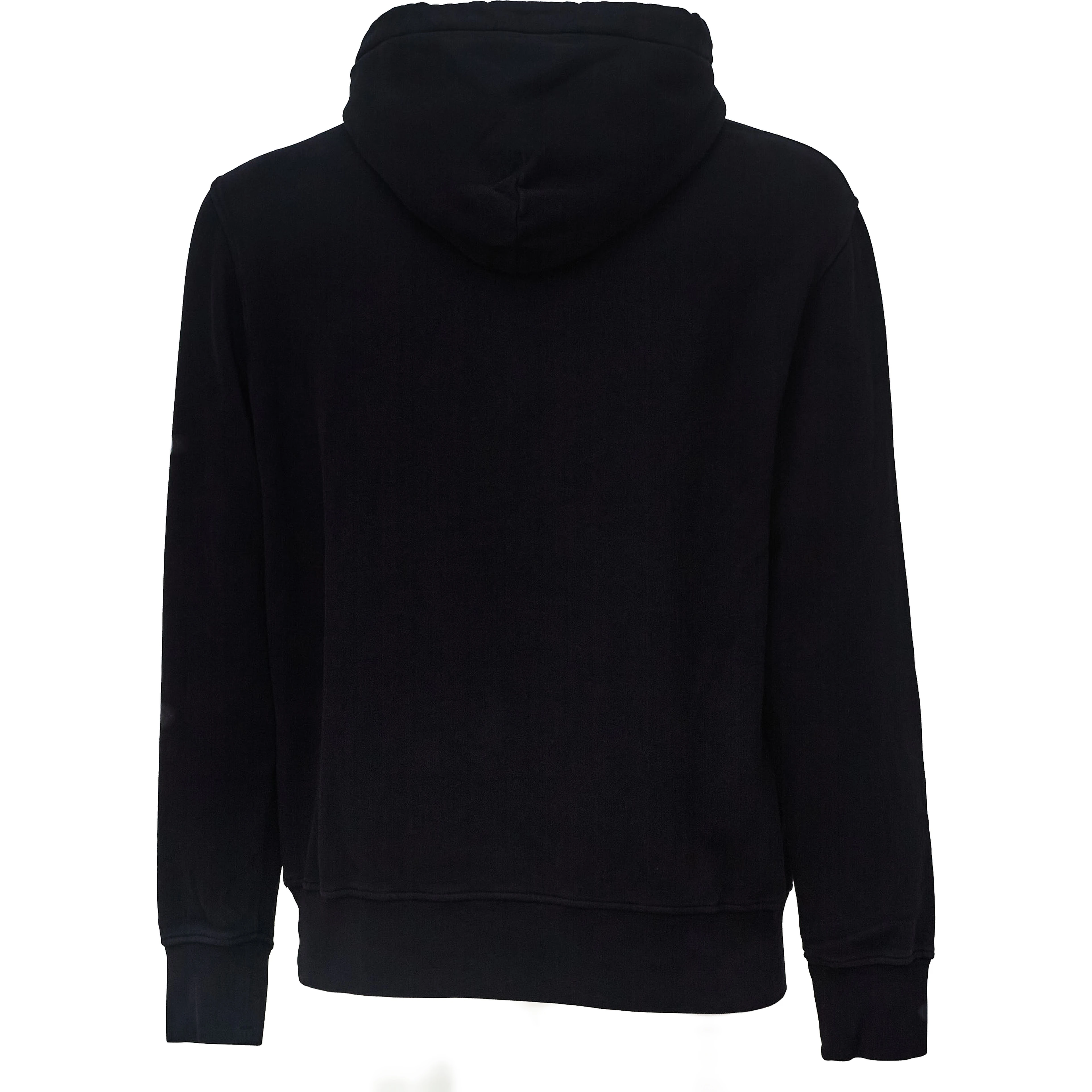 Brushed And Emerized Diagonal Fleece Hooded Logo Sweatshirt