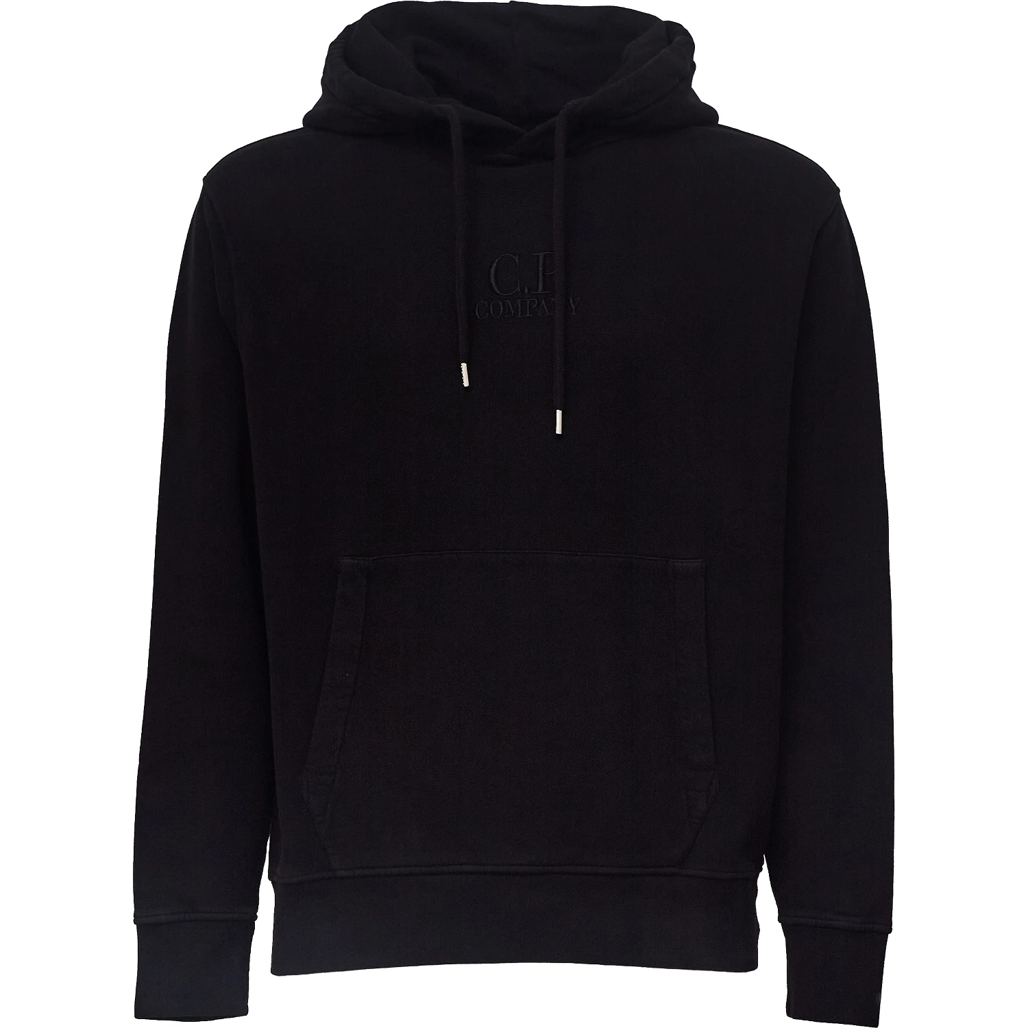 Brushed And Emerized Diagonal Fleece Hooded Logo Sweatshirt