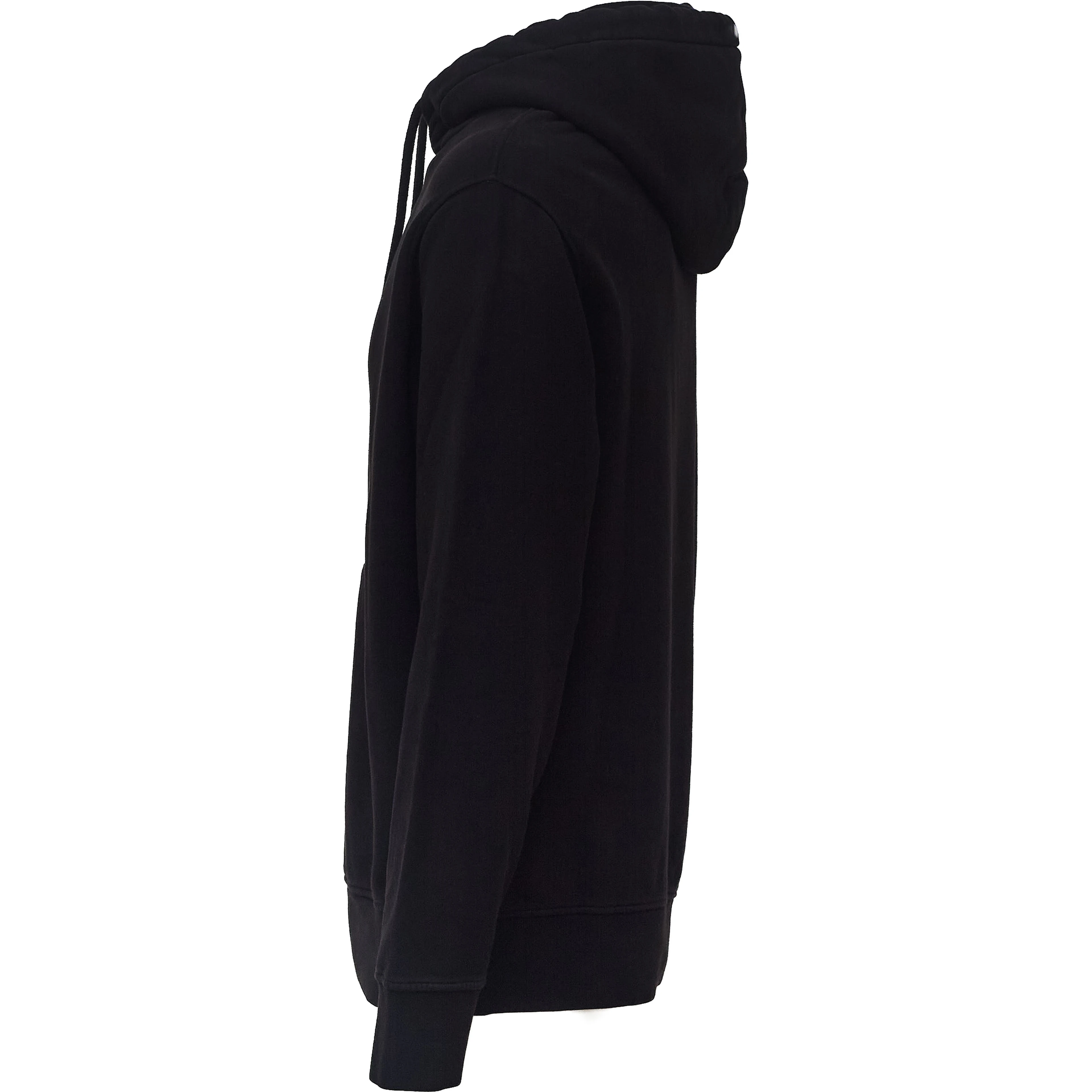 Brushed And Emerized Diagonal Fleece Hooded Logo Sweatshirt