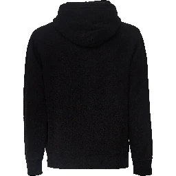 Brushed And Emerized Diagonal Fleece Hooded Logo Sweatshirt